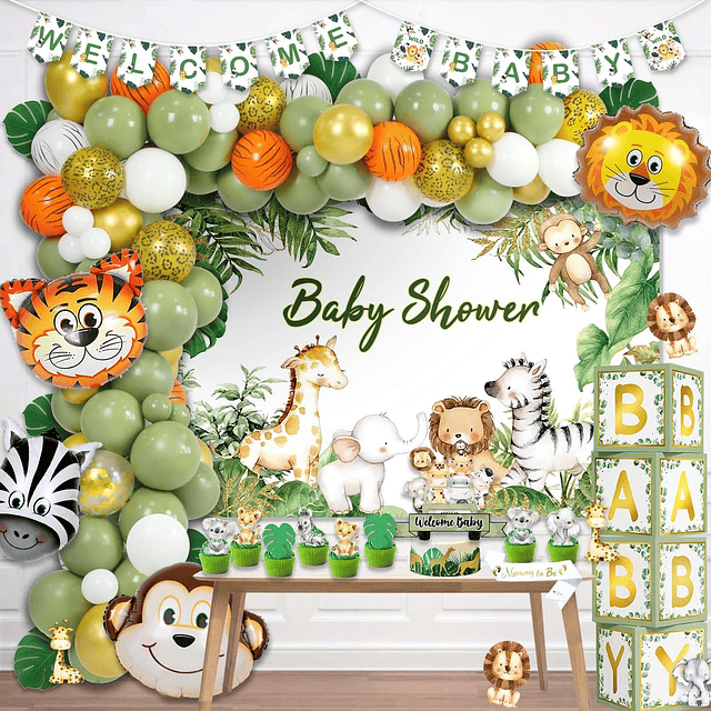 Safari Baby Shower Decoraciones para niñoJungle Baby Shower