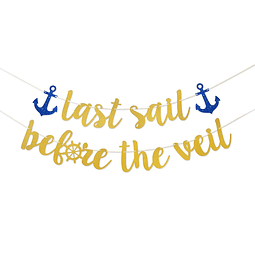 Banner con purpurina dorada de Last Sail Before The Veil par