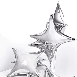 Globos de estrella de plata, globos de cuadrilátero de plata