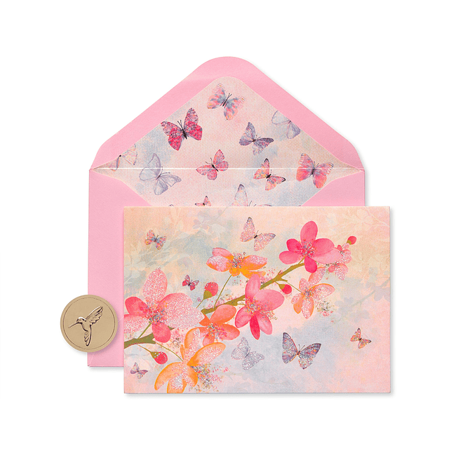 Tarjetas en blanco con sobresBlossoms 12 unidades