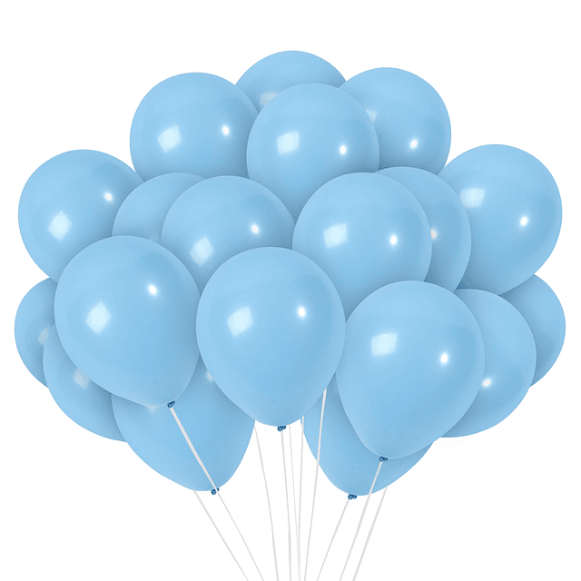 Globos azul claro mate – Globos azul bebé de 10 pulgadas, pi