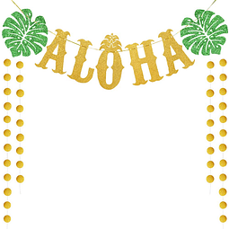 Decoraciones hawaianas para fiestas de Aloha, pancarta grand