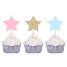 24 adornos para cupcakes Twinkle Twinkle Little Star para de