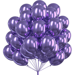 Globos morados metálicos50 piezas de globos metálicos morado