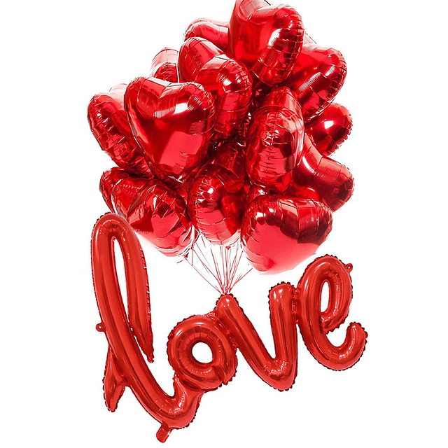 20 Globos de Corazón Rojo de 18 Pulgadas Globos de Aluminio