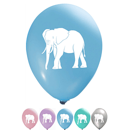 Globos de elefante - Látex de 12 pulgadas - Impresión a 2 ca