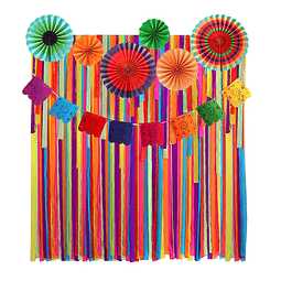 Decoraciones de fiesta con abanicos de papel Fiesta mexicana