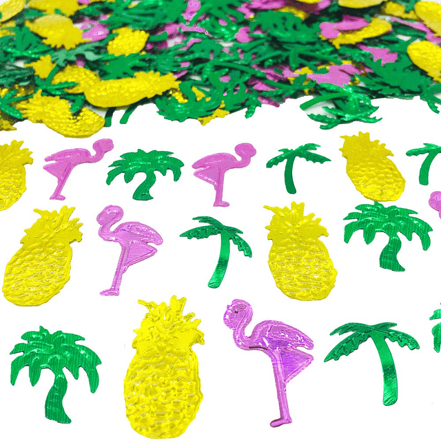 Confeti de verano Palmera Árbol de coco Flamenco Piña Fruta