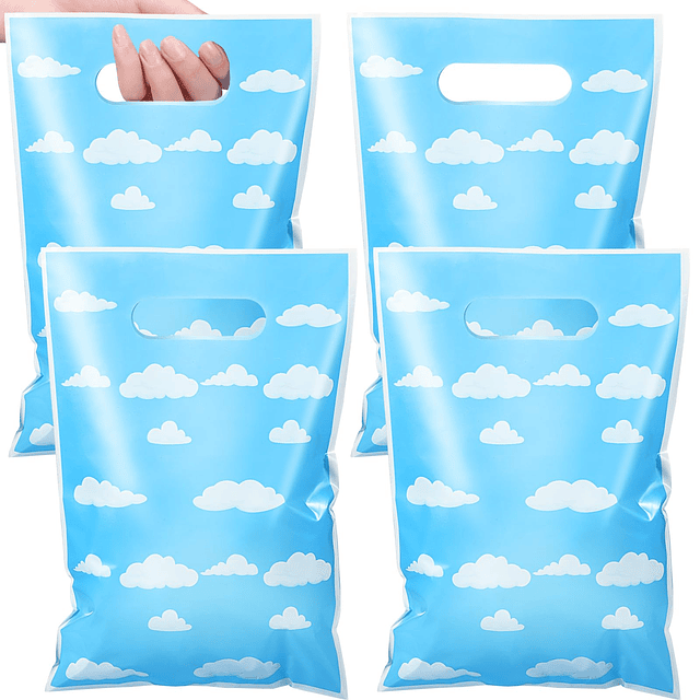 50 Piezas Bolsas de Regalo de Nubes Blancas y Cielo Azul par