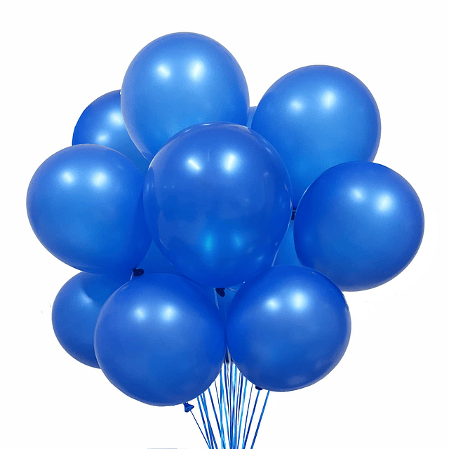 Globos azules reales, 100 globos azules de 12 pulgadas para