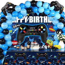 Juego de decoraciones para fiestas de cumpleaños de videojue