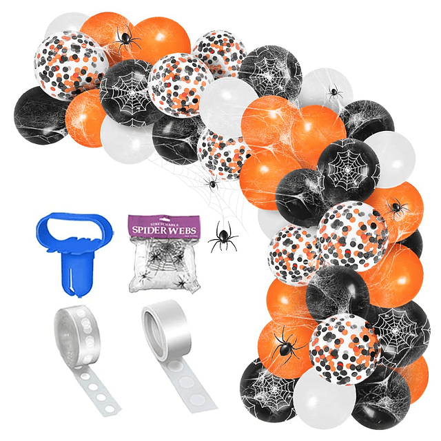 Kit de arco de globos para decoraciones de Halloween, 124 pi