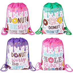 Suministros para fiesta de cumpleaños de donut, bolsas de re