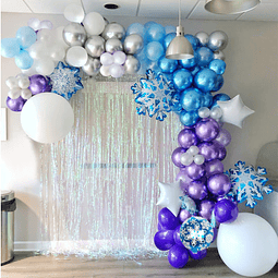 Kit de arco de guirnalda de globos congelados, globos azules