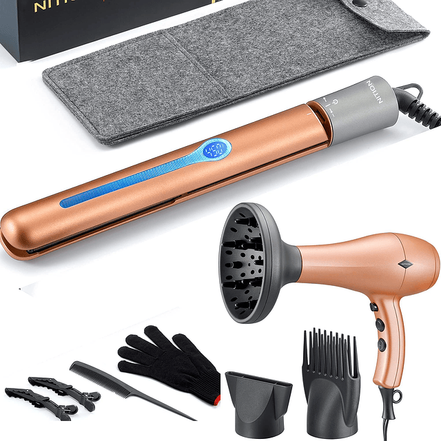 Pro Salon Set secador de pelo plancha plana herramientas de