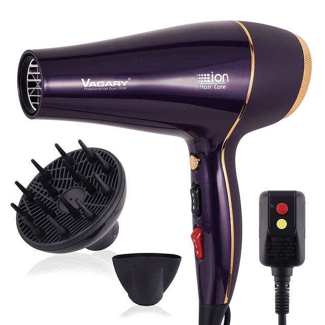 6690A Salon Pro Secador de pelo para mujeres, potente motor