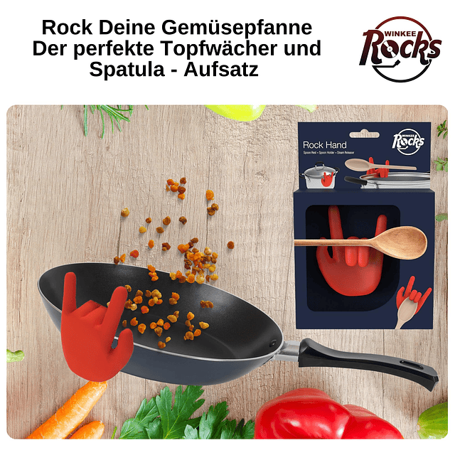 Rocks - Soporte para cuchara de cocina manual Rock | Reposac