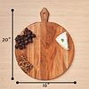 Tabla de quesos y embutidos de madera de acacia: forma única