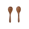 Juego de servidor de ensalada de madera de acacia de 8 pulga