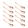 24 cucharas de plástico de oro rosa, mini cucharas de oro ro