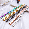 Juego de 5 cucharas para palillos, metal reutilizable, acero