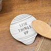 Stir Things Up 4,5 x 4 soporte para cuchara de cocina de gre