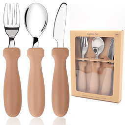 Juego de Utensilios para Niños Pequeños, 3 Piezas de Utensil