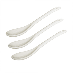 3 cucharas de porcelana para huevos, cucharas de cerámica, 5