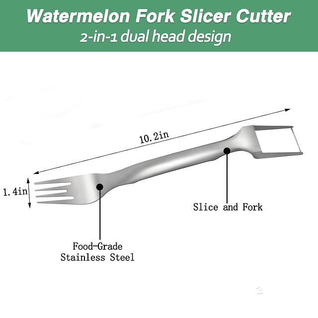 Cortador de frutas de acero inoxidable 2 en 1, herramienta c