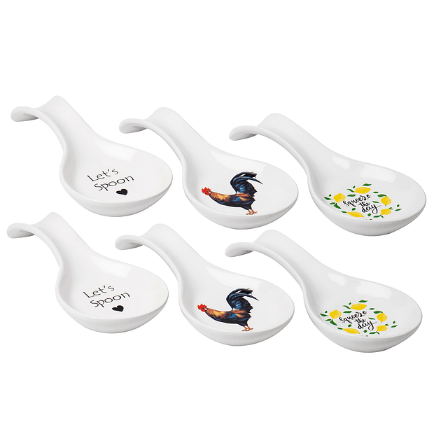 Mason Sucasa Juego de reposacucharas, Whimsical Let's Spoon,