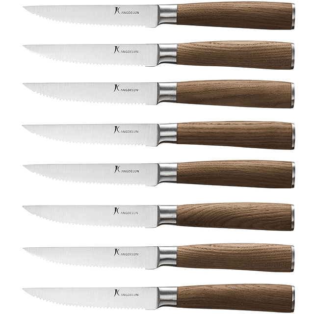 Natura Series Juego de 8 cuchillos serrados para carne de 4,