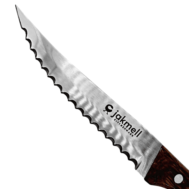 Cuchillo para carne de 4 pulgadas con mango de madera, cuchi