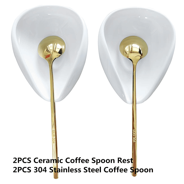 Paquete de 2 soportes para cucharas de café y cuchara, sopor