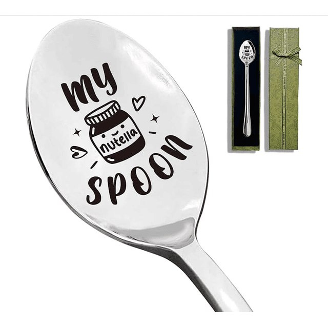 My Nutella Spoon Cuchara de acero inoxidable, cuchara de Nut