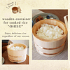 Ohitsu japonés tamaño mini, recipiente para arroz cocido, co