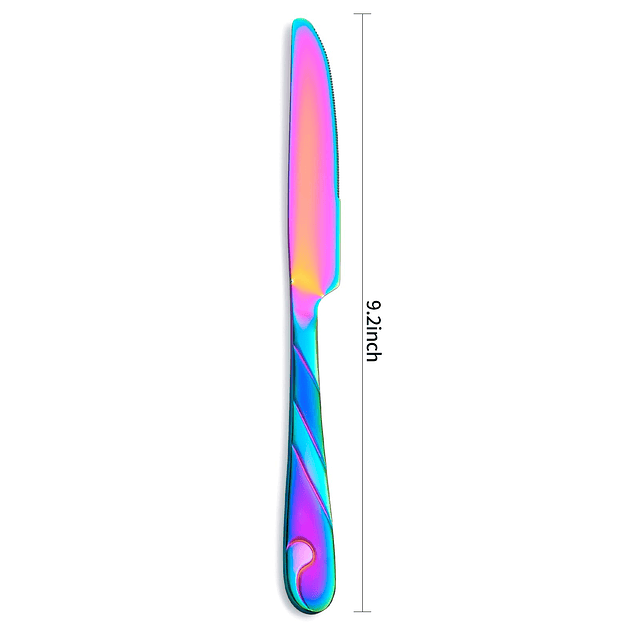 Juego de cuchillos de cena Rainbow, cuchillo de carne arcoír