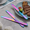 Juego de cuchillos de cena Rainbow, cuchillo de carne arcoír