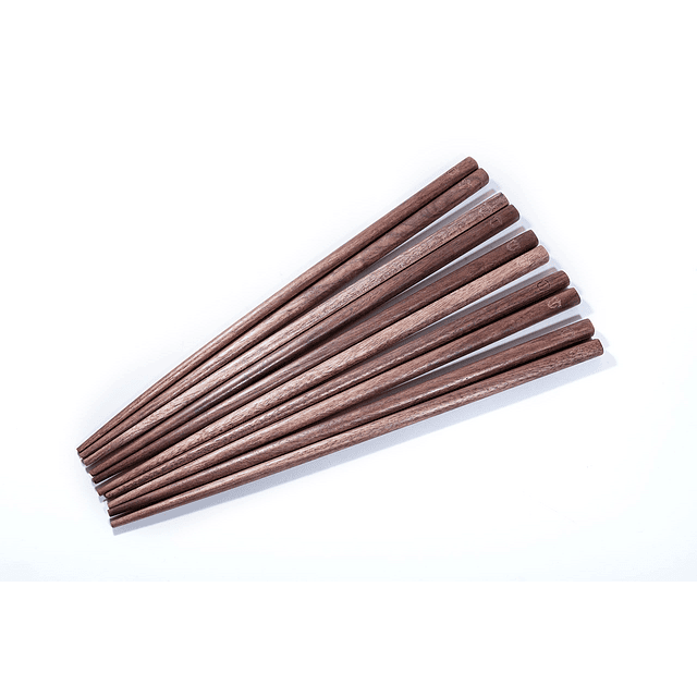 palillos de madera maciza de nogal negro 5 pares 1 juego