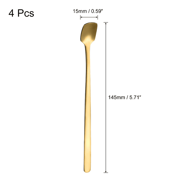 Cuchara agitadora de acero inoxidable, 4 piezas de 6 pulgada