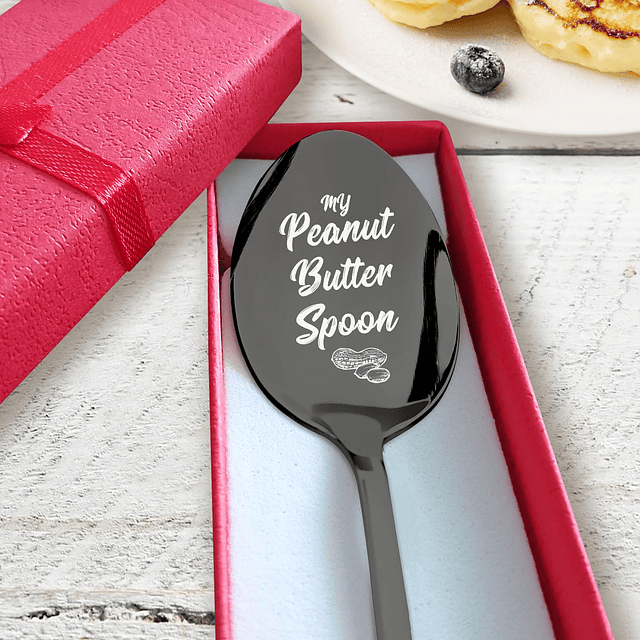 My Peanut Butter Spoon Cuchara de acero inoxidable grabada e