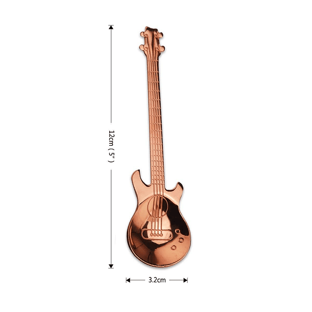 Juego de 4 cucharas de guitarra coloridas, cuchara musical d