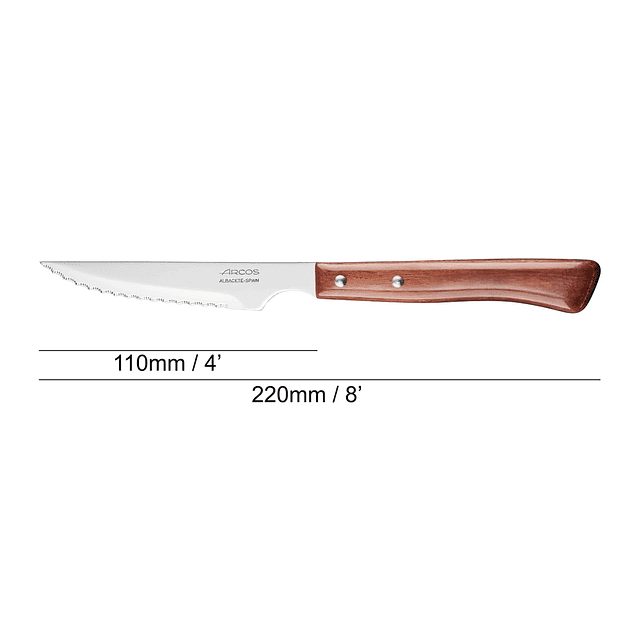 Cuchillo para carne de 4 pulgadas en acero inoxidable Nitrum