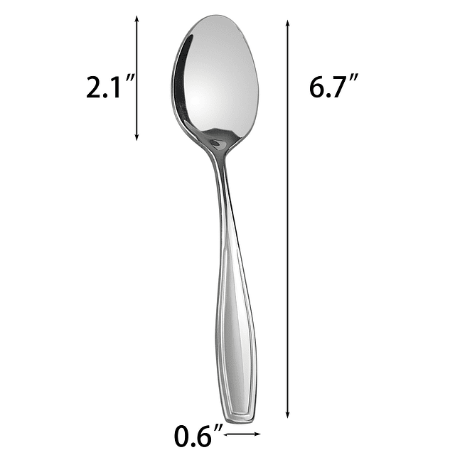 Cuchara de Postre de Acero Inoxidable, Juego de Cucharas Peq