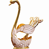 Soporte Decorativo De Base De Cisne Dorado con Juego De Cuch