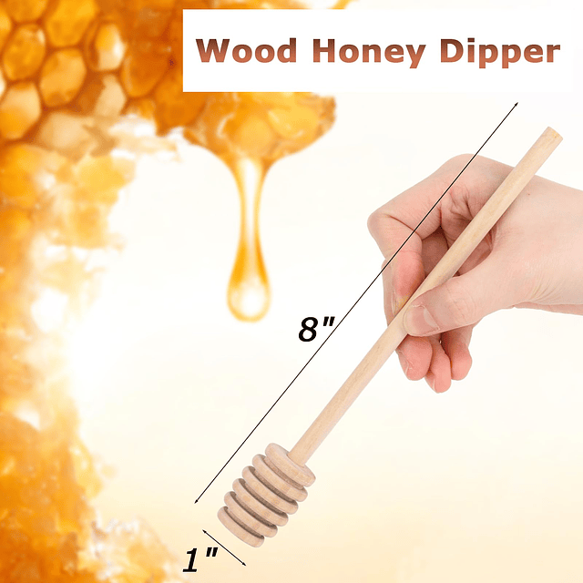 2 palitos de panal de abeja, 8.0 in, varillas de madera para