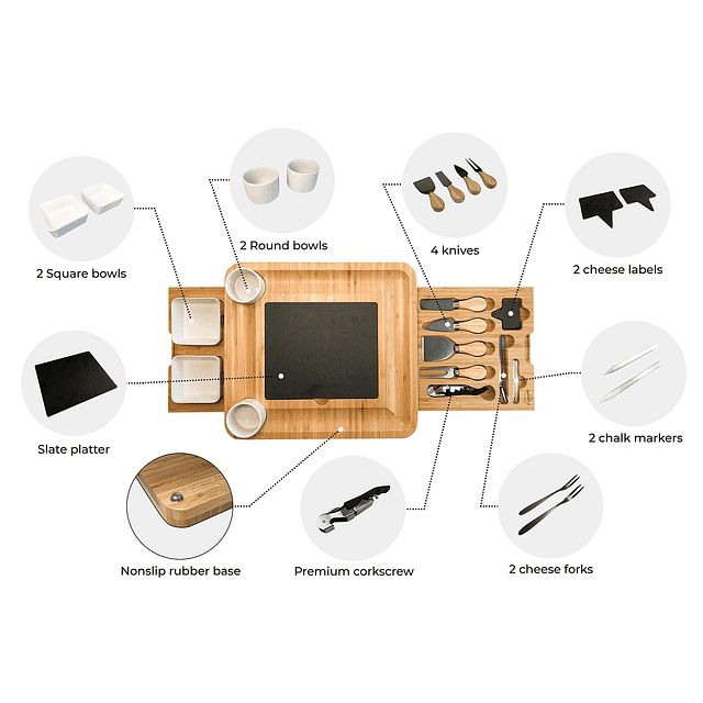 El mejor juego de tablas de embutidos, tablas de queso, tabl