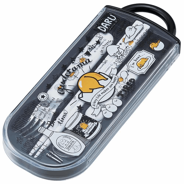 Juego de utensilios Gudetama - Incluye tenedor reutilizable,