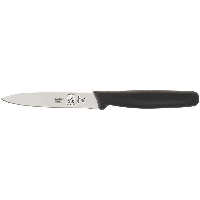 Cuchillo de barra culinaria Mercer, negro, borde liso de 4",