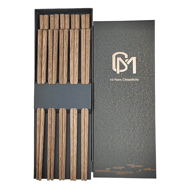 Palillos de madera Wenge, 10 pares de palillos de madera, pa