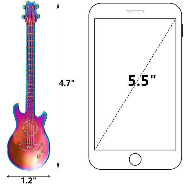 14 cucharas de café para guitarra, cuchara pequeña de acero